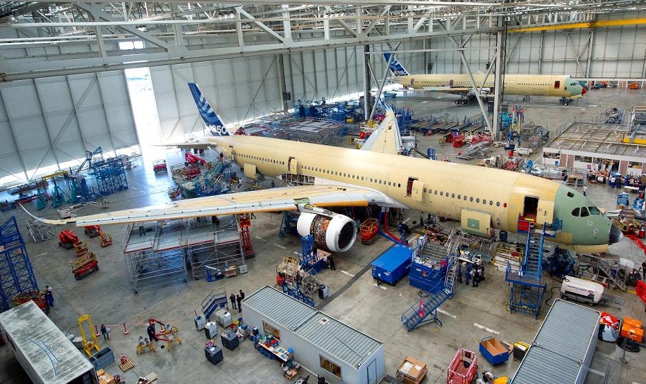 A350 final assembly line at TLS