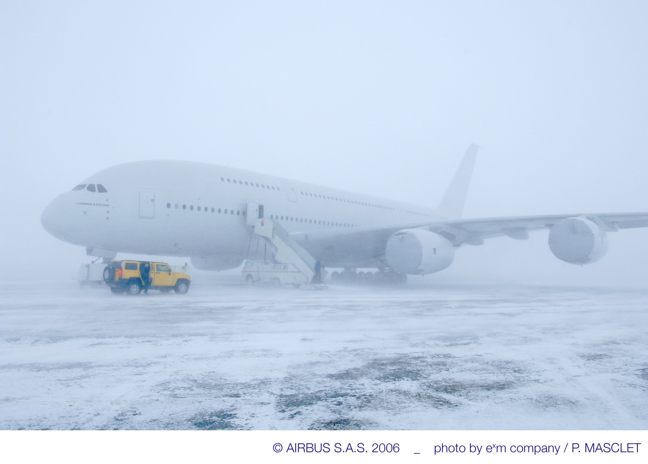 A-380, Extremelly cold tests