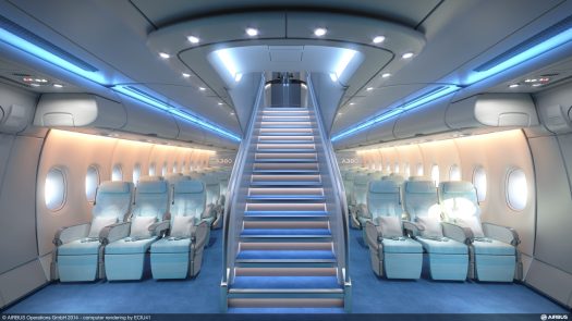 Airbus A-380-800 front staircase