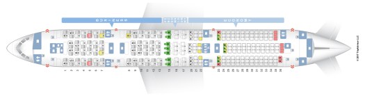 B-787-9, 3 class ANA´s seat map