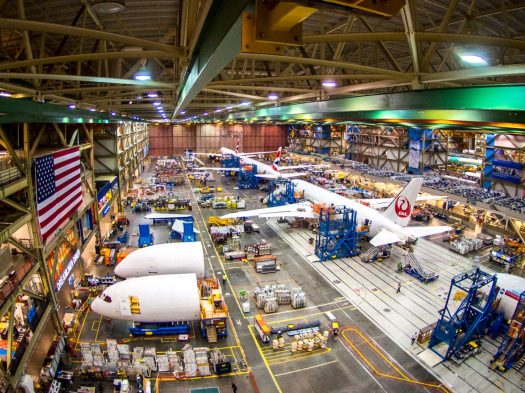 B-787 final assembly line