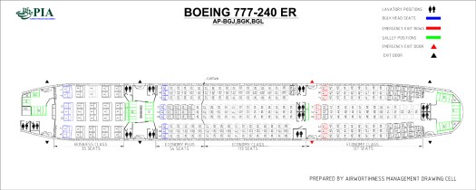 B-777-200LR seat map PIA