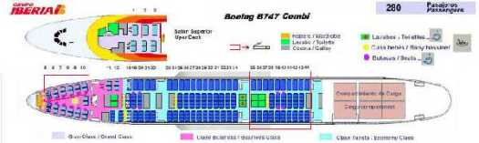 B-747 IB Combi Mapa